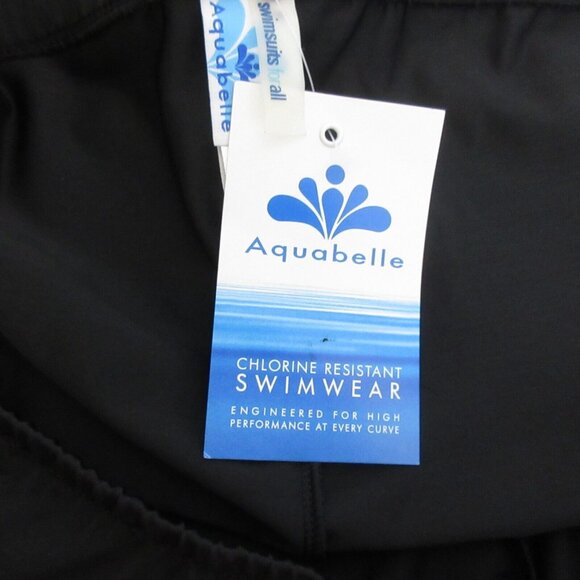 Aquabelle Swimsuits for All Swim Board Shorts Womens Plus 26 Black Elastic Waist - Picture 5 of 5